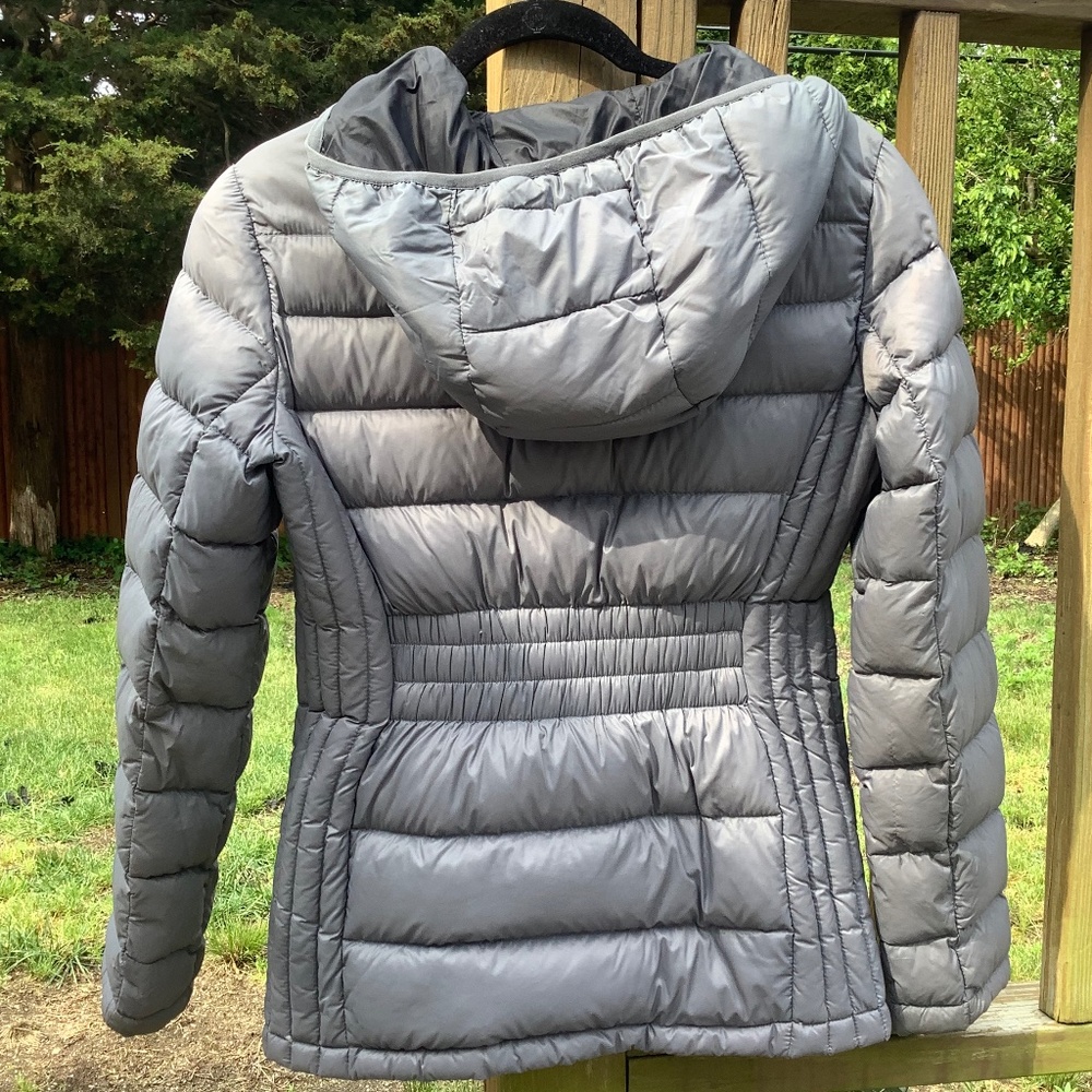 Michael Kors Gray Packable Down Fill Jacket With … - image 6